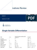Partial Derivatives Review: September 18, 2020