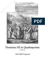 Dominica III in Quadragesima. Ad I & II Vesperas