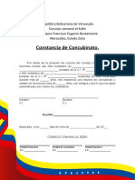 Constancia de concubinato Venezuela consejo comunal