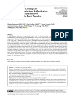 Universal Health Coverage in Marginalized Populations: A Qualitative Evaluation of A Health Reform Implementation in Rural Ecuador