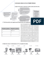 Plan de Apoyo de Ingles Grado Octavo Primer Periodo