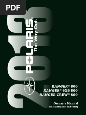 2013 Polaris Ranger Owner Manual