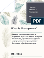 Different Theories of Management