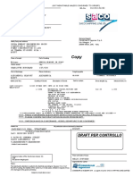 Draft Per Controllo: Bill of Lading