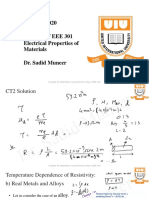 Summer 2020 EEE 3107 / EEE 301 Electrical Properties of Materials Dr. Sadid Muneer