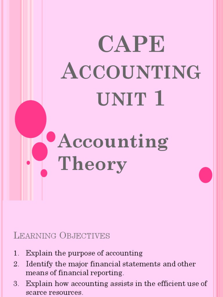 Accounting Theory Handout 1 PDF Accounting Audit