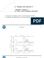 Seminar "Signals and Systems 1" Seminar Theme 2: "Signals in The Time-And Frequency Domain"