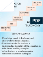 Psychomotor Domain: Bloom'S Taxonomy