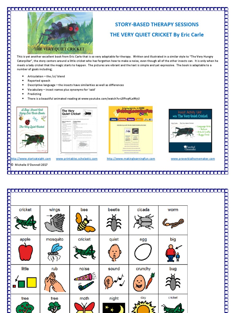 The Very Quiet Cricket Word Mat | PDF