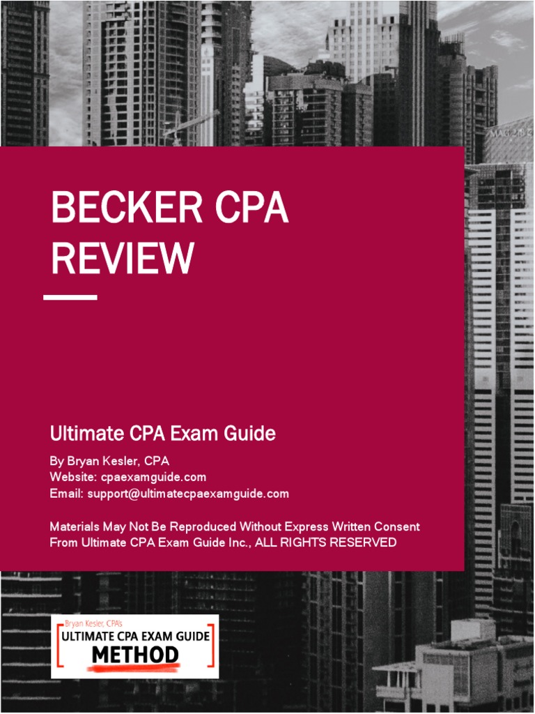 Becker Cpa Review Ultimate CPA Exam Guide PDF Uniform Certified