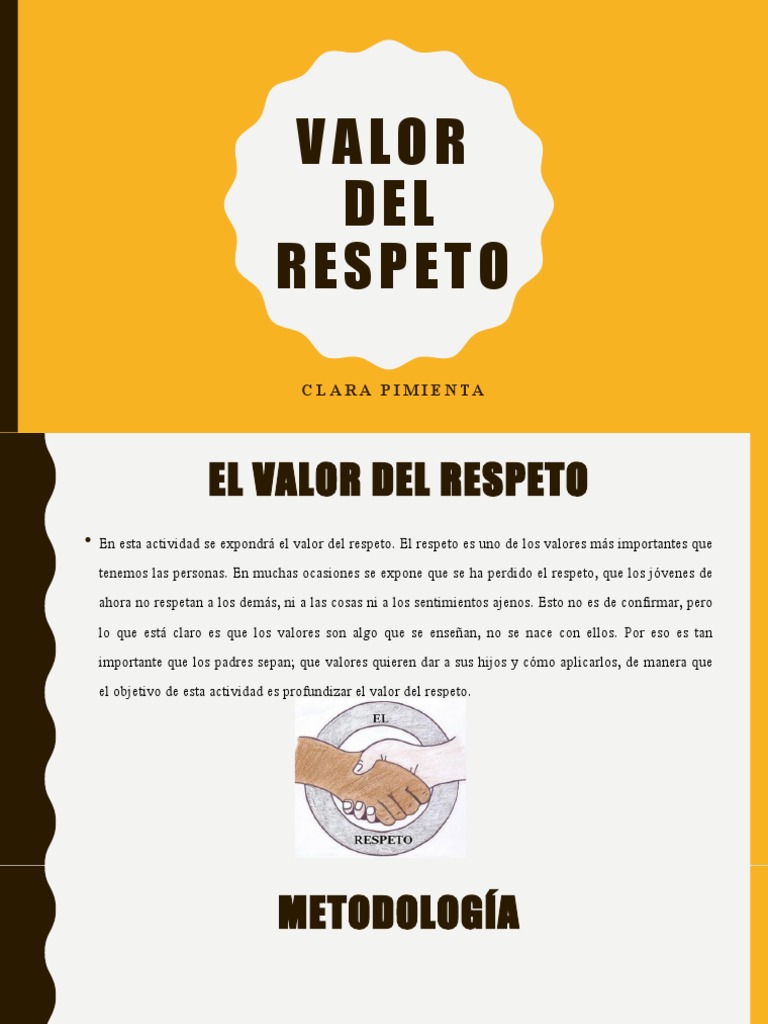 El Valor Del Respeto | PDF | Salud y bienestar