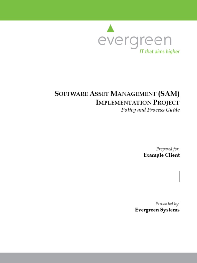 S A M (SAM) I P: Oftware Sset Anagement Mplementation Roject | PDF ...