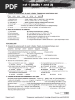 Progress Test 1 (Units 1 and 2) : Grammar