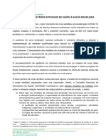 Carta Dos Secretários Estaduais de Saúde À Nação Brasileira