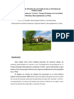 Sitio Arqueológico Estancia "La Dora", Parque Ecológico en La Localidad de Villa Elisa, Municipalidad de La Plata