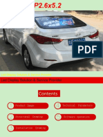 HelloCab P2.6x5.2 Taxi Rear Window Transparent Led Panel Pro