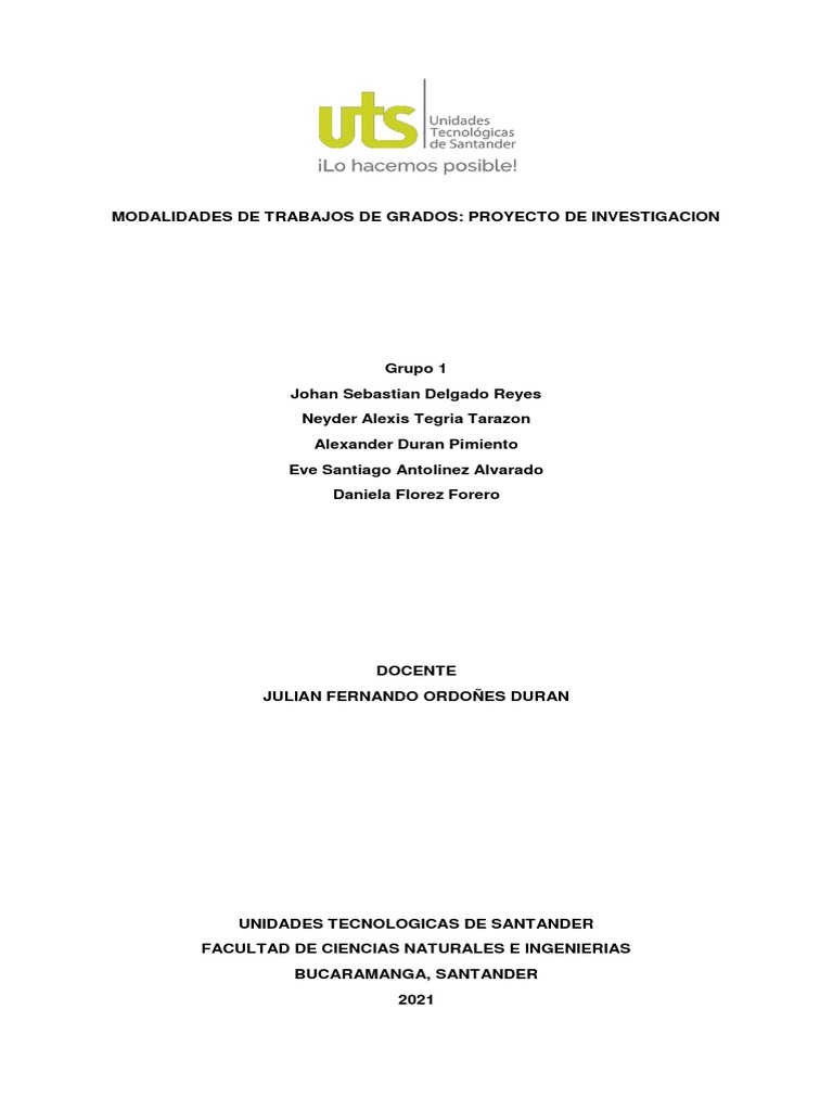 Proyecto de Investigacion | PDF | Teoría | Science
