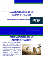 GENERALIDADES DE LA ADMINISTRACIÓN Presentación