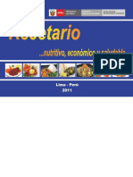 Recetario Nutritivo Economico y Saludable 2011