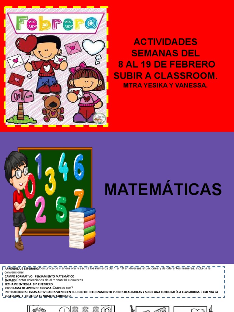 Actividades Educativas del 8 al 19 de Febrero | PDF