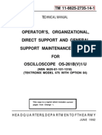 Operator'S, Organizational, Direct Support and General Support Maintenance Manual FOR Oscilloscope Os-261B (V) 1/U