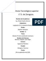 Articulo 27 de La Constitución Mexicana