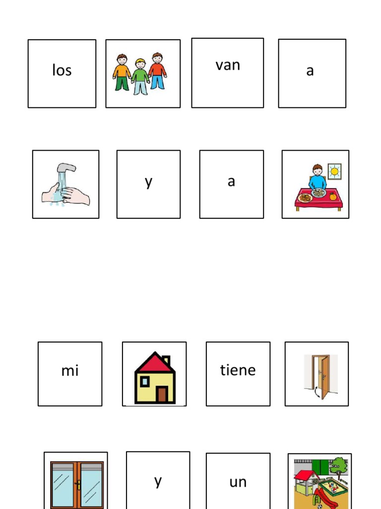Ejemplos de pictogramas con oraciones | PDF