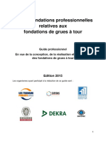 Recommandation Fondations Des Grues a Tour 2015