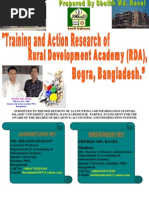 Download Training and Action Research of Rural Development Academy RDA Bogra BangladeshBy Sheikh Md Rasel by Rasel SN4965628 doc pdf