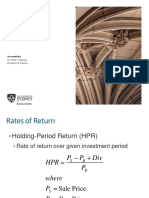 Week 3: Risk and Return