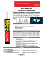 PL® Premium Construction Adhesive: Technical Data Sheet