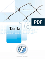 Tarifa General 2016 Indusmetal Torres