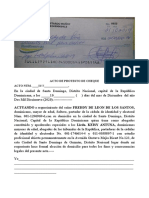 Denucia de Protesto de Cheque Realizado