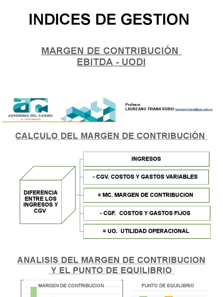 Margen de Contribución y UODI en Finanzas | PDF | Empresas | Economias