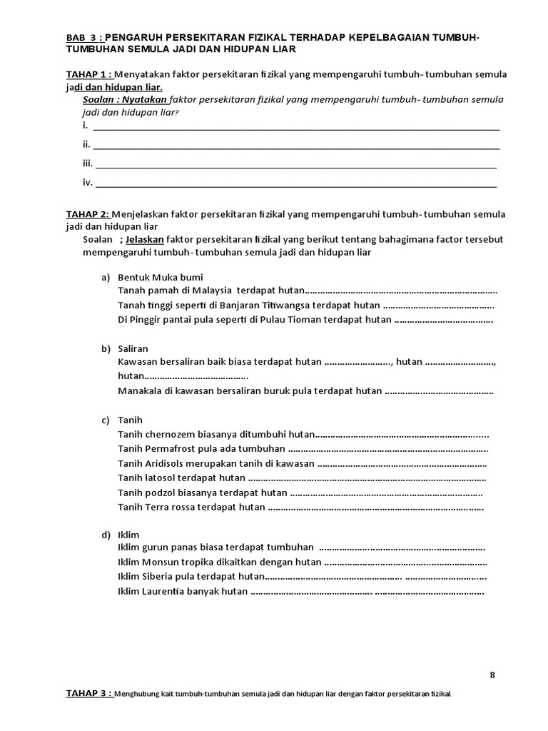 3 0 Pengaruh Persekitaran Fizikal Terhadapan Tumb Semulajadi Pdf