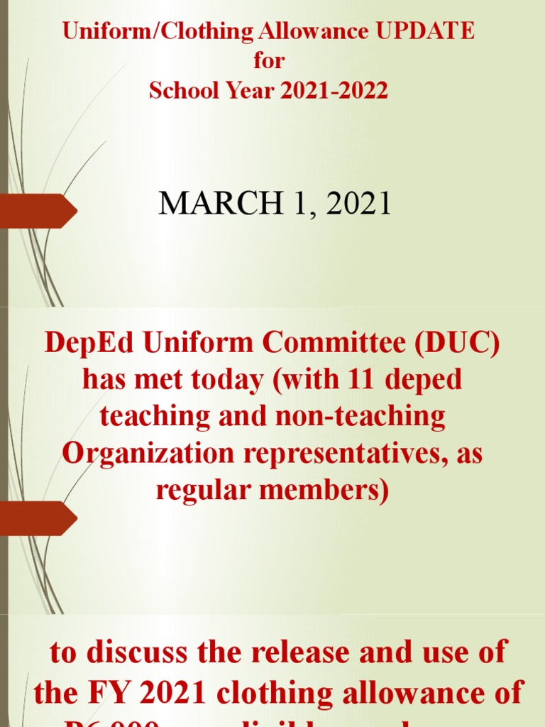 Uniform Clothing Allowance PDF