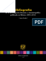 Zabala, Lauro. Bibliografía de La Investigación Literaria y Cinematográfica Publicada en México 2001-2014