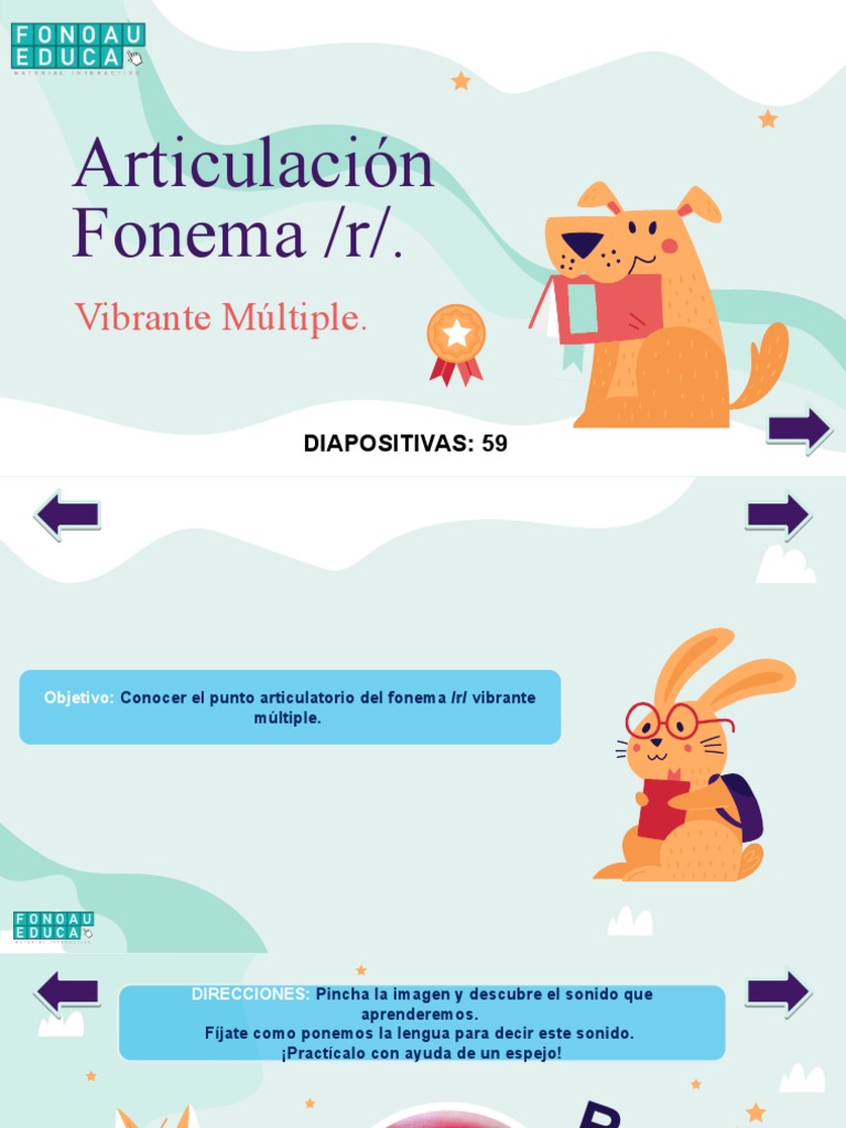 Actividades para el fonema /r/ vibrante | PDF | Voz humana | Fonética
