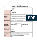 Classroom and Group M B Results Report