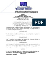 Reglamento General de Evaluación Del Rendimiento Estudiantil de Los