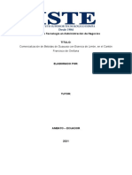 Ensayo Completo de Venta de Tuberculos de La Amazonia Ecuatoriana