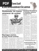 `Foro Social Latinamericano', Green Left Weekly's Spanish-language supplement, February 2011 issue