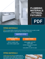 Plumbing Materials, Fittings, Fixtures