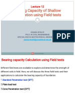 Lecture 12 Bearing Capacity Using Field Tests