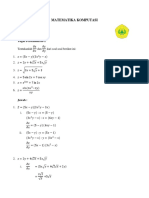 Matematika Komputasi: Tugas Pertemuan Ke-1