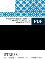 Coping With Stress in Middle and Late Adolescence