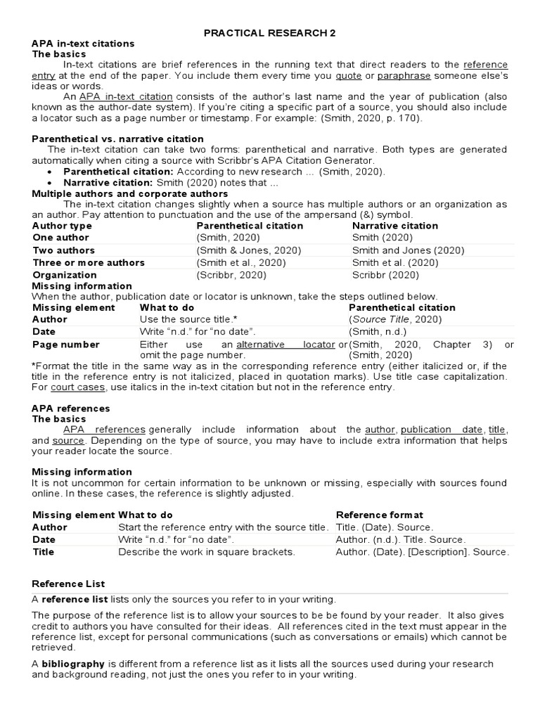 APA In-Text Citation Guidelines | PDF | Citation | Letter Case