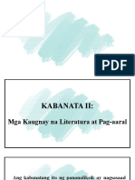 Kabanata II - Mga Kaugnay Na Literatura at Pag-Aaral
