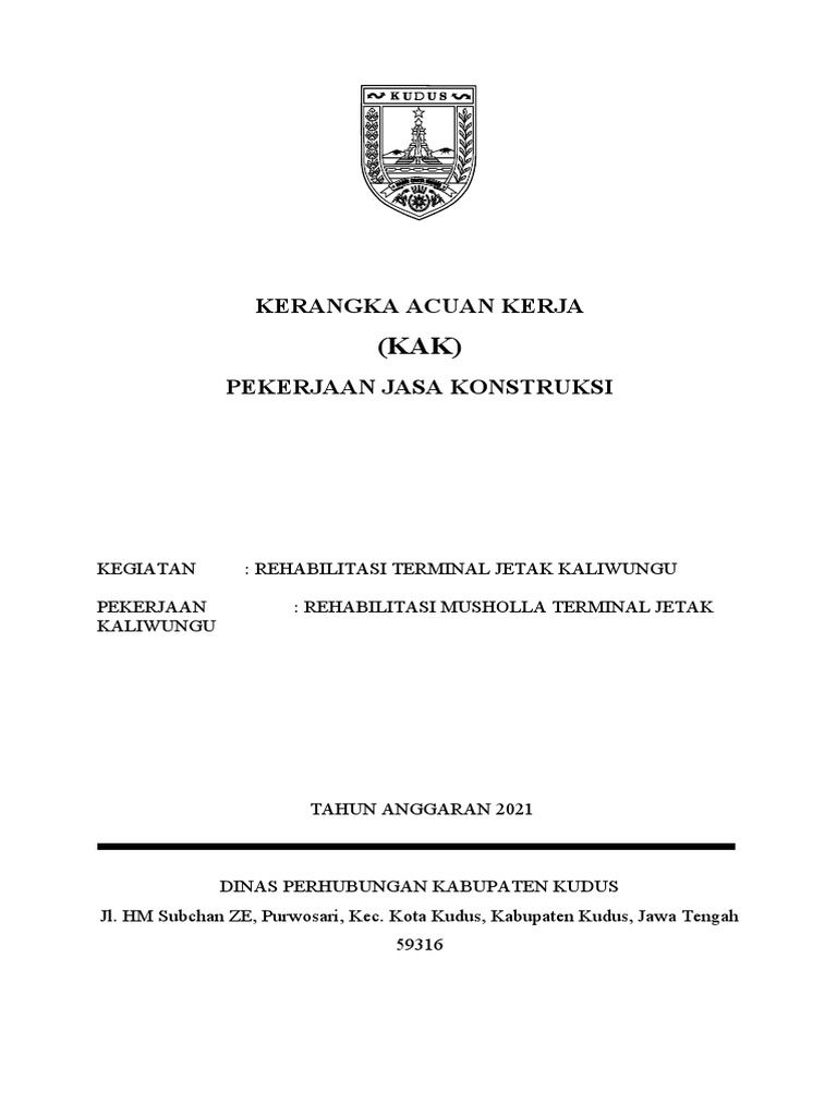 KAK Musholla Terminal Jetak | PDF