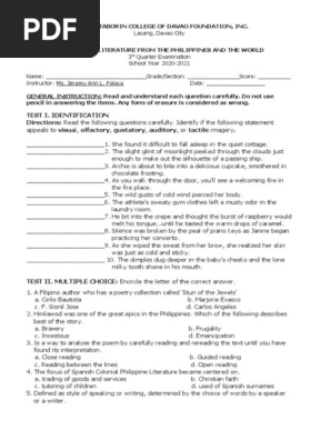 21ST CENTURY-3RD QUARTER EXAM